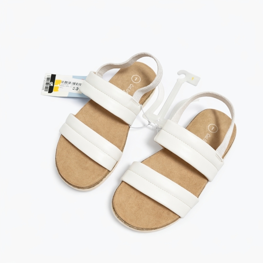 Cat & Jack Toddler Girl White Sandals – Size 1 – Target – New With Tags - Picture 3 of 3